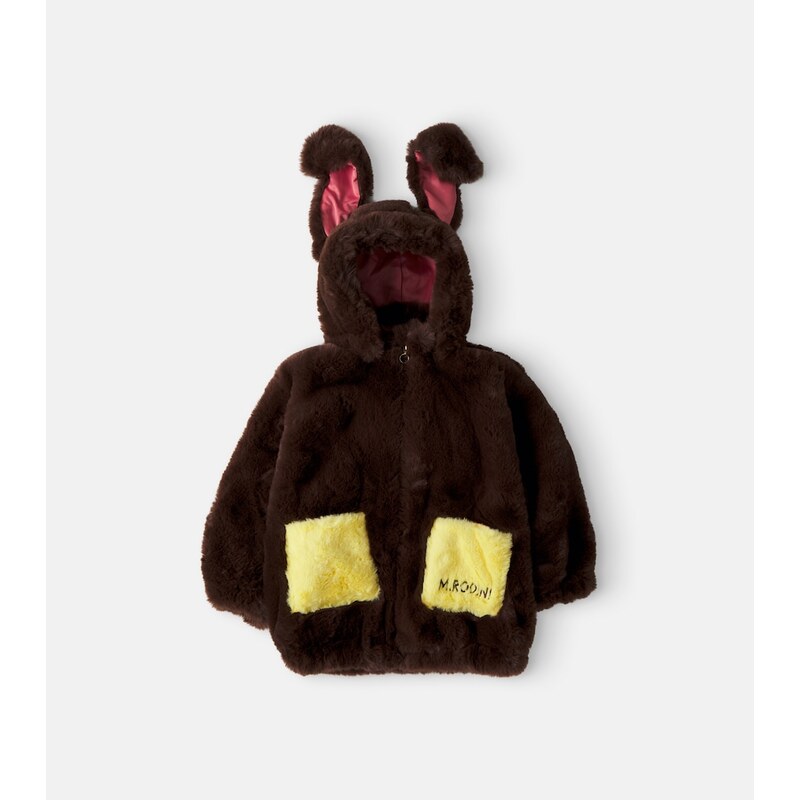 Mini Rodini Hooded teddy jacket