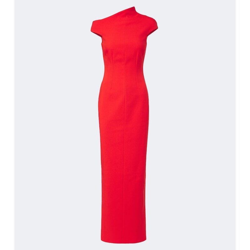 Solace London Arion asymmetric crêpe cocktail dress