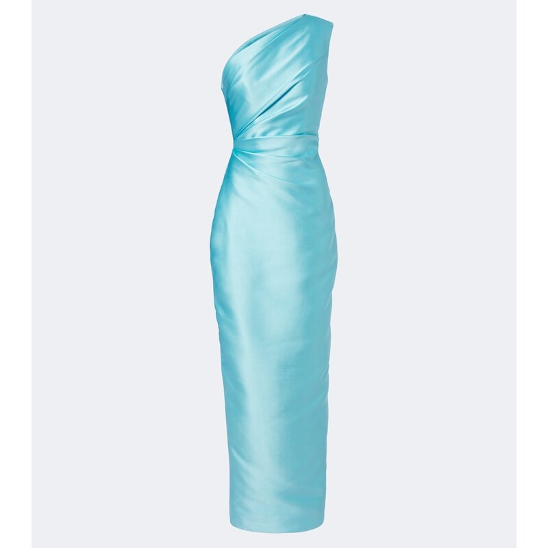 Solace London Kira one-shoulder satin gown