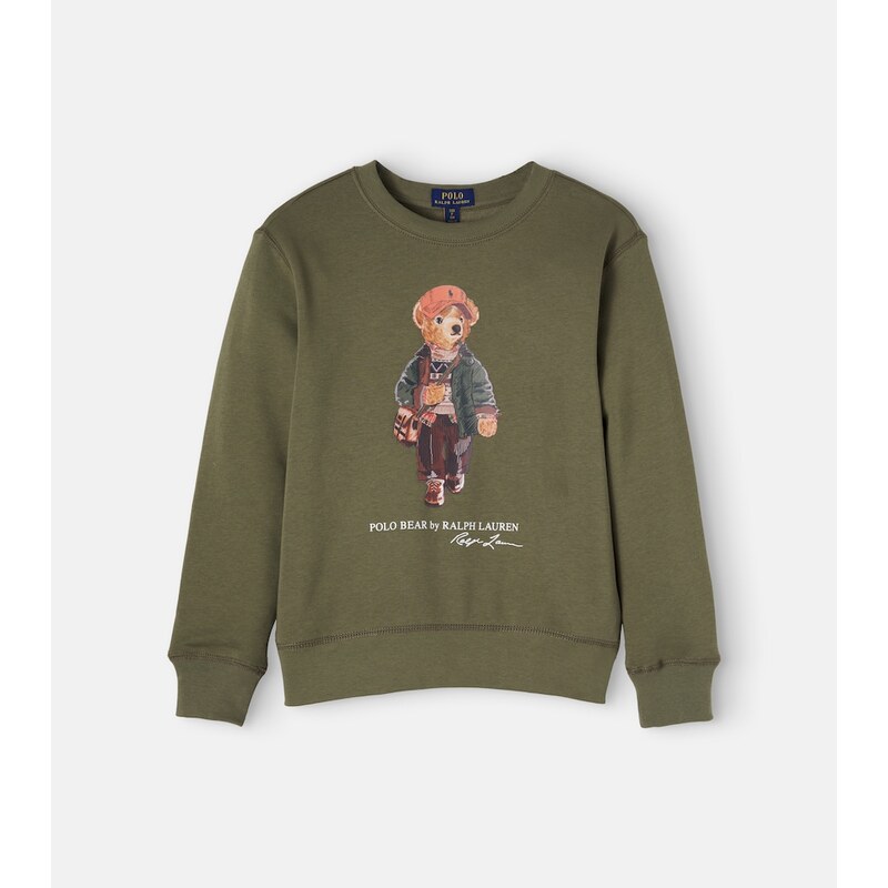 Polo Ralph Lauren Kids Printed cotton-blend jersey sweatshirt