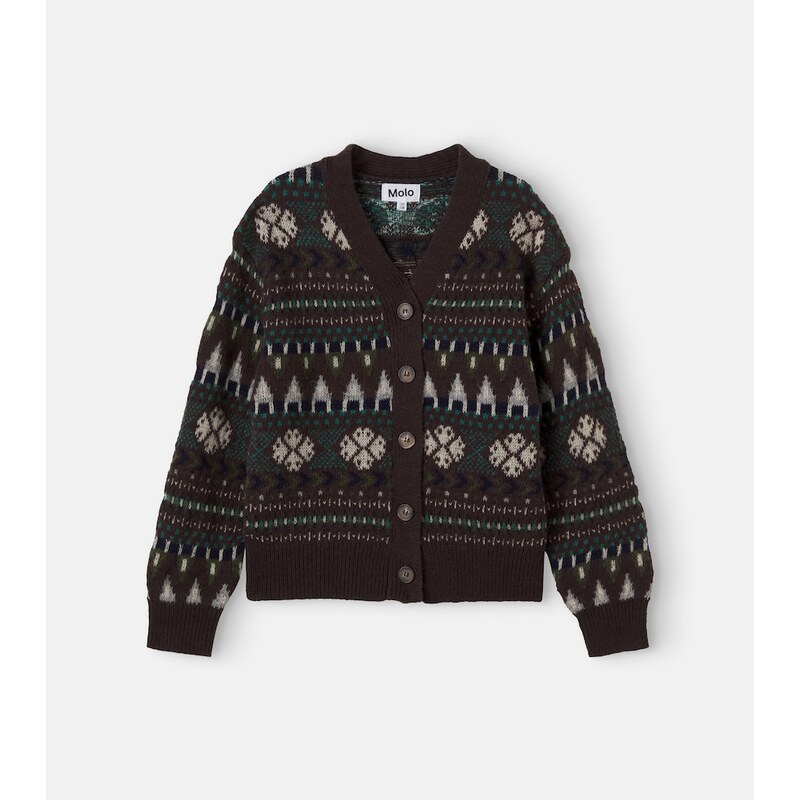 Molo Bertel Fair Isle wool cardigan
