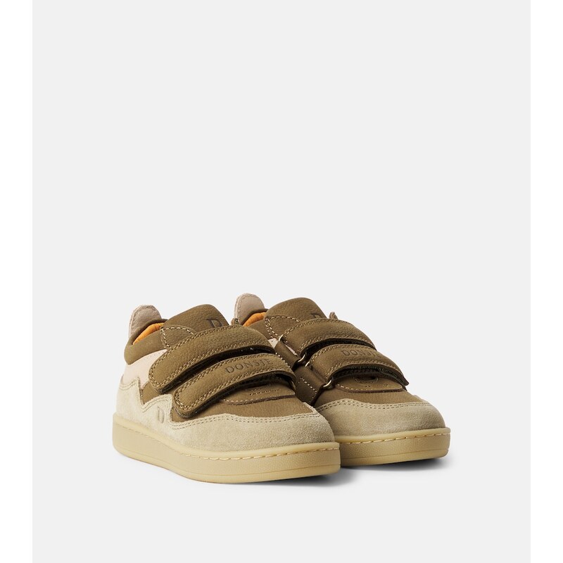 Donsje Kesio suede-trimmed leather sneakers