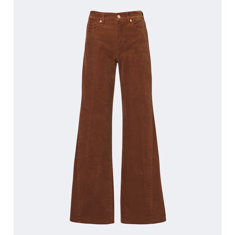 7 For All Mankind Lotta cotton-blend corduroy wide-leg pants