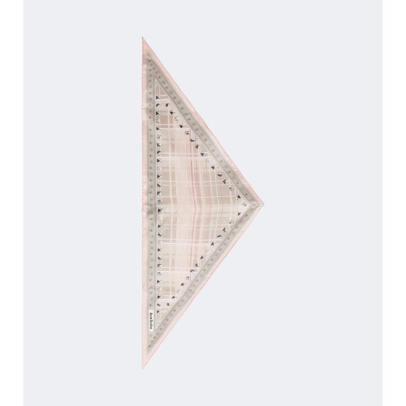 Acne Studios Printed silk satin scarf