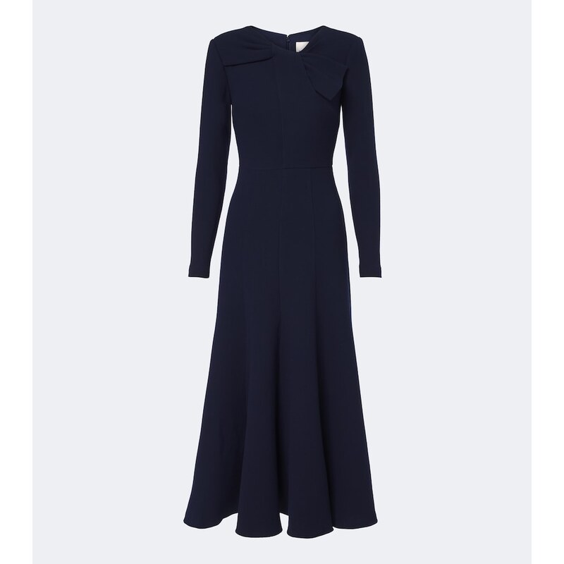 Roland Mouret Bow-detail wool crêpe cocktail dress