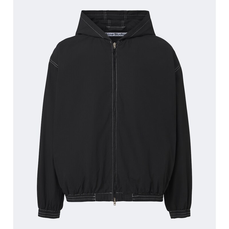 Acne Studios Logo hooded cotton poplin jacket