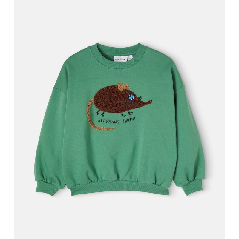 Mini Rodini Embroidered cotton jersey sweatshirt