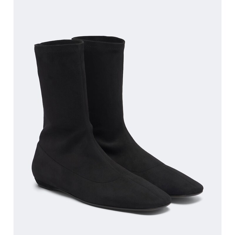 The Row Cindy suede ankle boots
