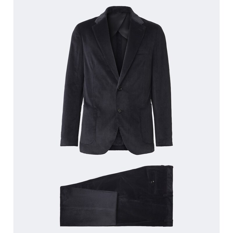 Lardini Cotton and cashmere corduroy suit
