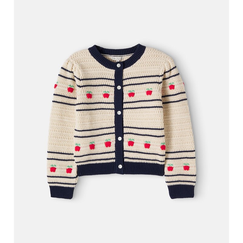 Bebe Organic Daisy cotton and wool cardigan