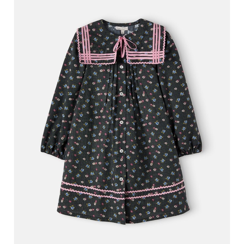 Bebe Organic Anna bow-detail floral cotton dress