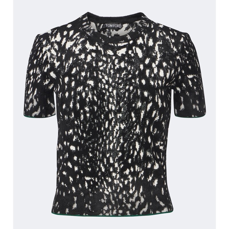Tom Ford Jacquard velvet T-shirt