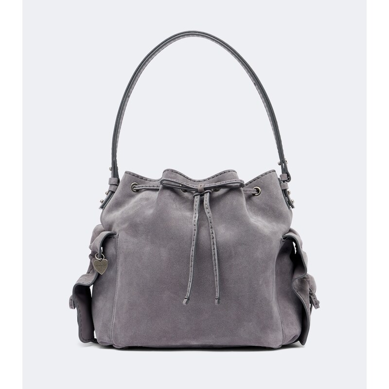 Acne Studios Multipocket Medium suede bucket bag