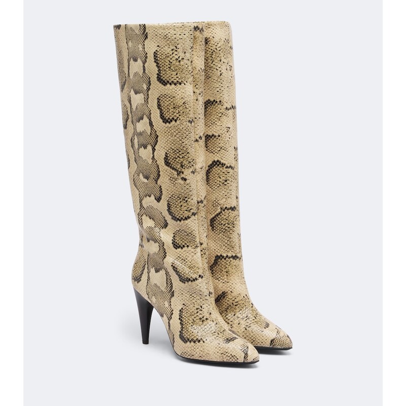 Isabel Marant Jany snake-effect leather knee-high boots