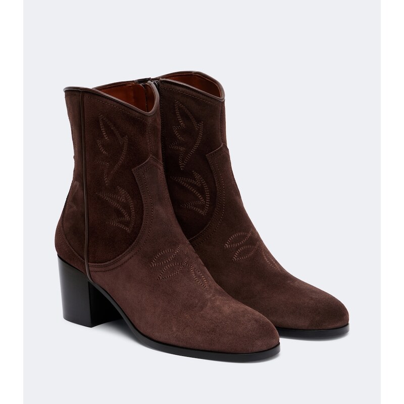 Valentino Garavani Bard embroidered suede ankle boots