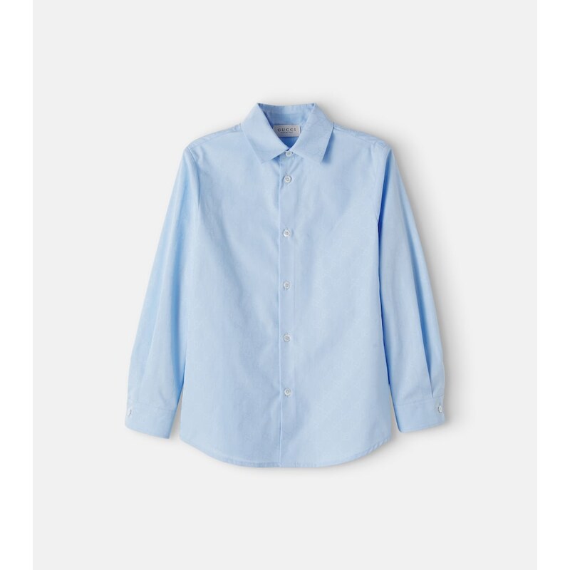 Gucci Kids GG jacquard cotton shirt