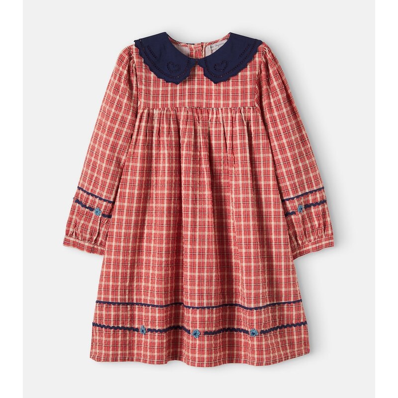 Bebe Organic Bridget checked cotton dress
