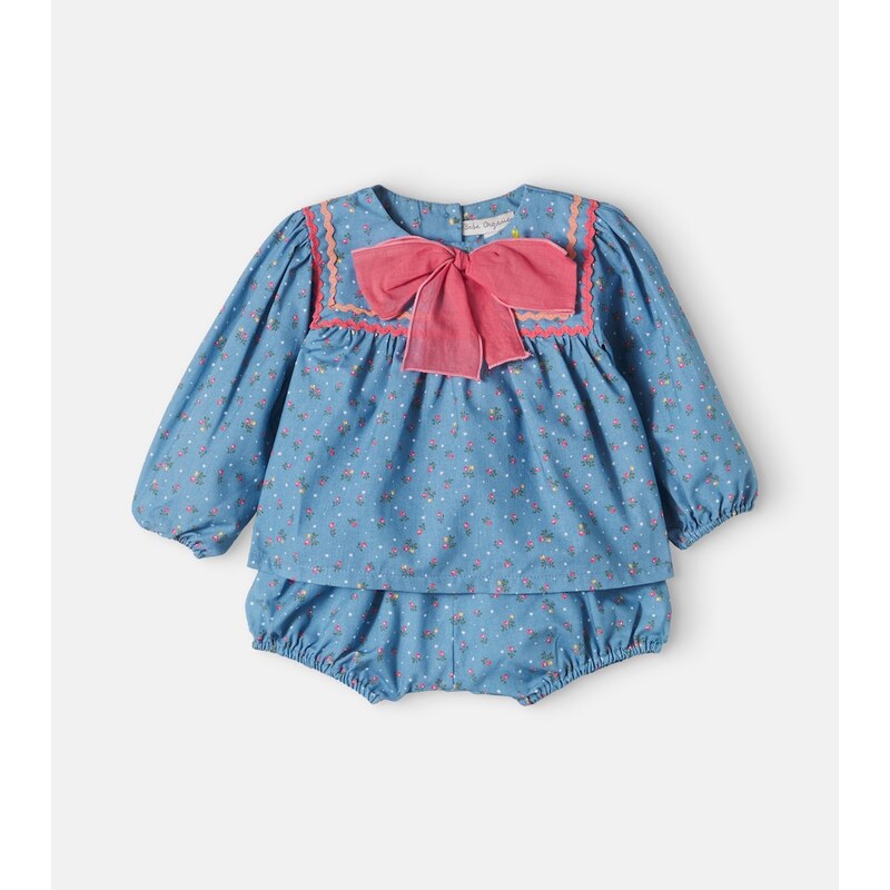 Bebe Organic Baby Zoe floral cotton dress and bloomers set