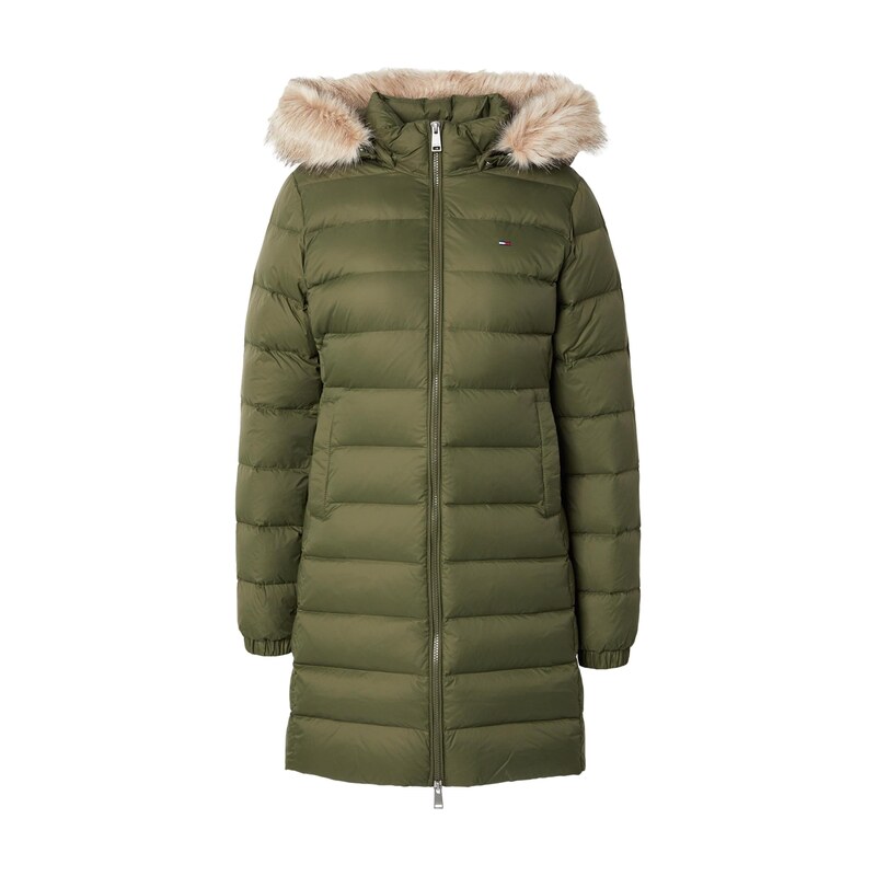 Tommy Jeans Zimní kabát Essential olivová
