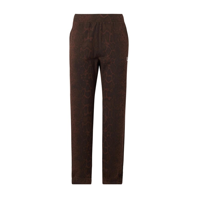 EA7 Emporio Armani Kalhoty hnědá / tmavě hnědá / bílá