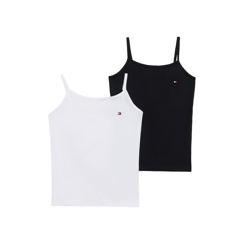 TOMMY HILFIGER Top černá / bílá