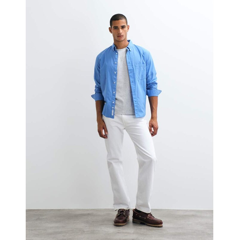 ARKET pure cotton relaxed fit shirt in blue