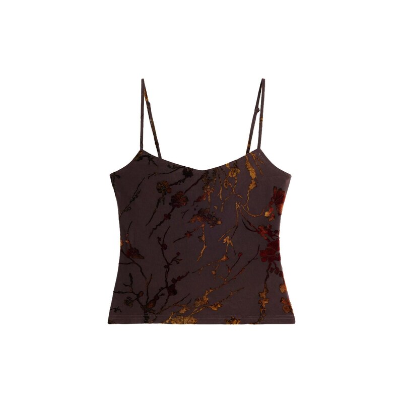 Desigual Top hnědá