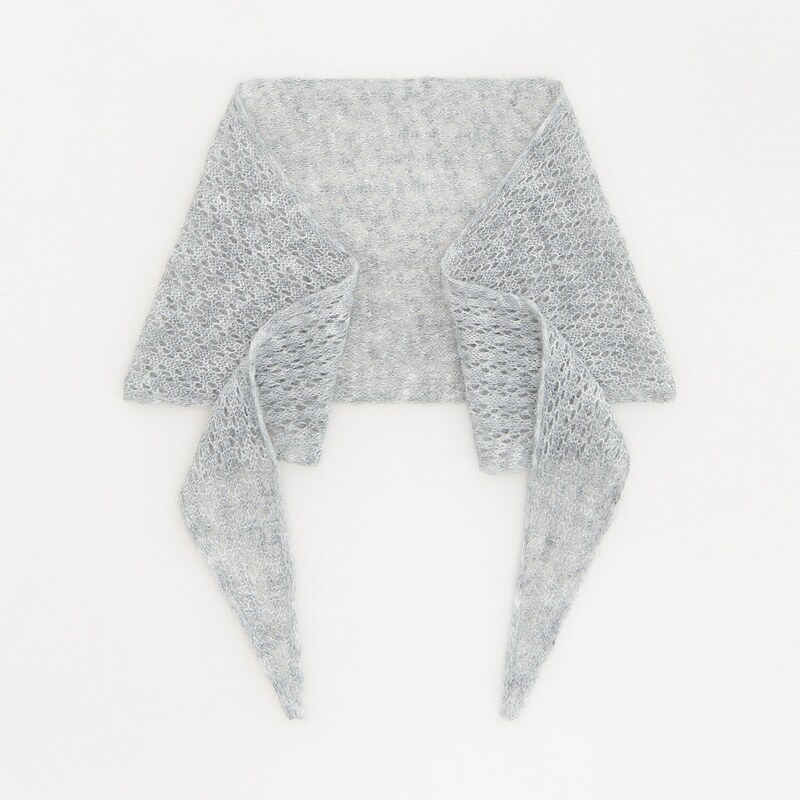 Reserved - LADIES` SCARF - světle šedá