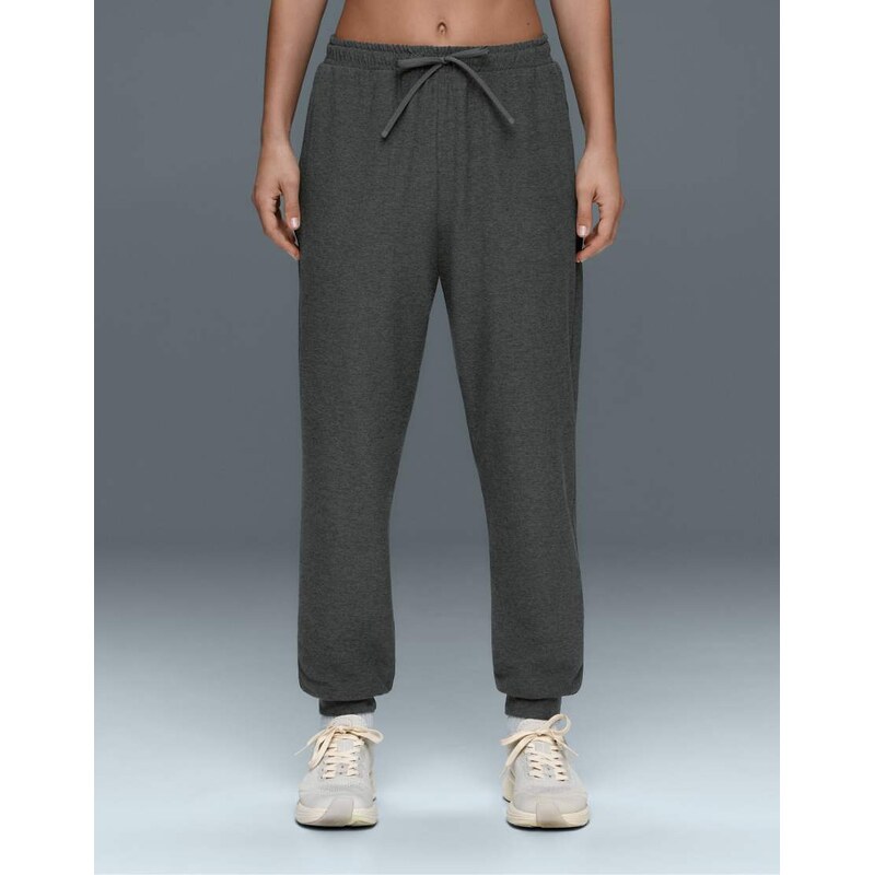 OYSHO Comfortlux mid rise marl joggers in dark grey