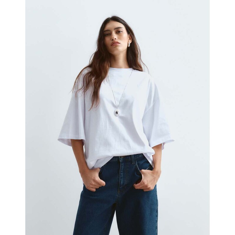 ARRANGE oversized premium heavy weight t-shirt in white