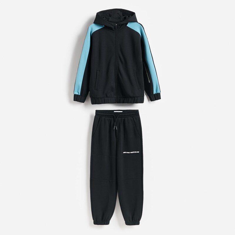 Reserved - BOYS` JOGGING TOP & TROUSERS - černý