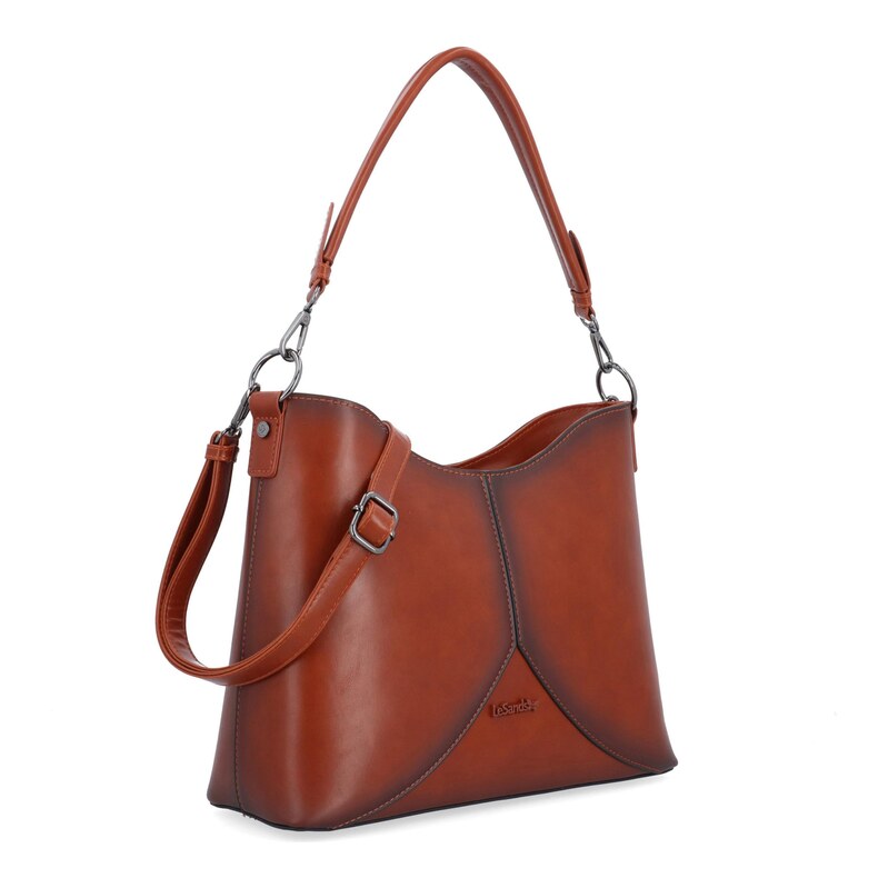 Kabelka ze syntetické kůže crossbody Le Sands koňaková 7732 KO