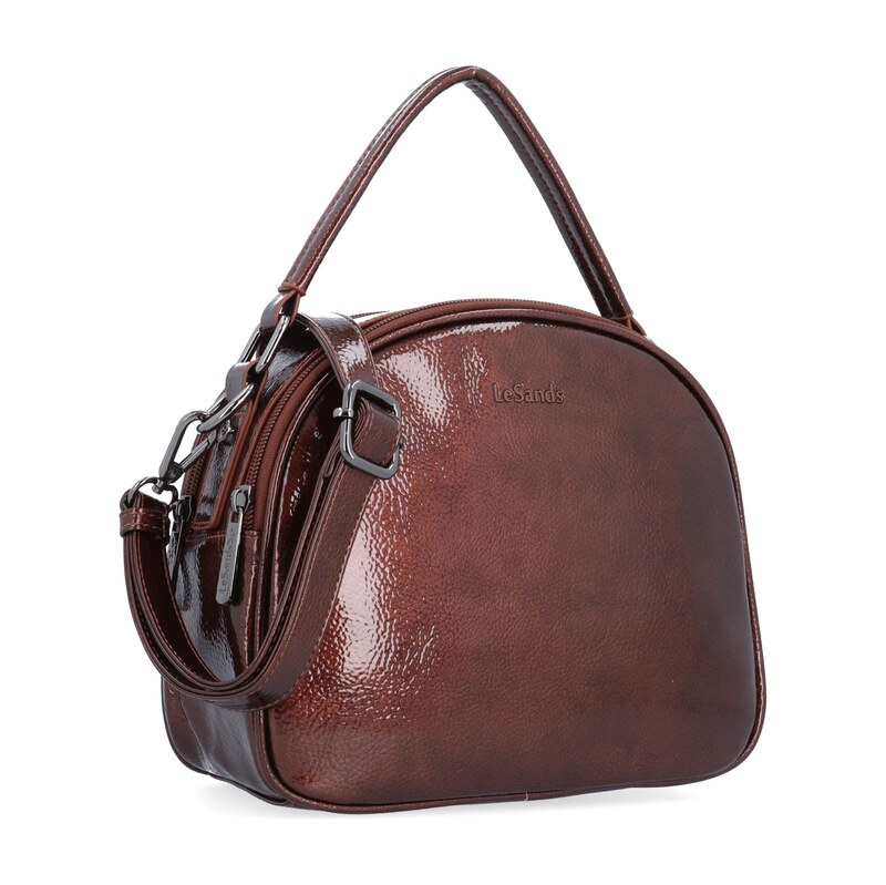 Kabelka ze syntetické kůže crossbody Le Sands hnědá 4644 H
