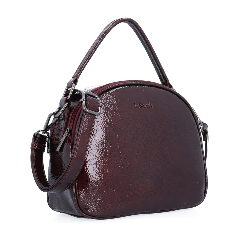 Kabelka ze syntetické kůže crossbody Le Sands vínová 4644 BO