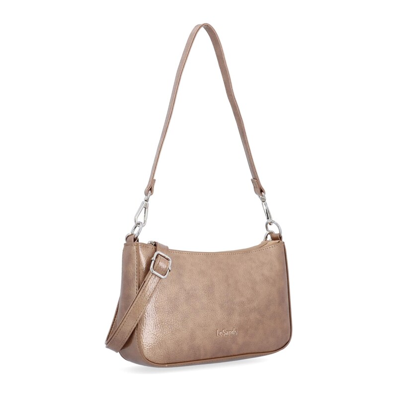 Kabelka ze syntetické kůže crossbody Le Sands Metalická 4642 ZL