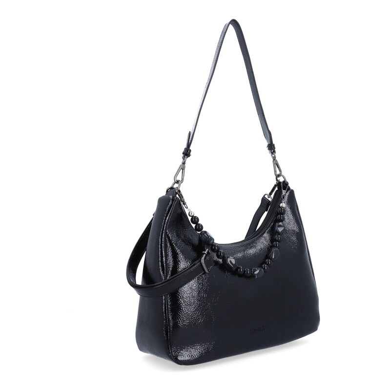Kabelka ze syntetické kůže crossbody Le Sands černá 4637 C