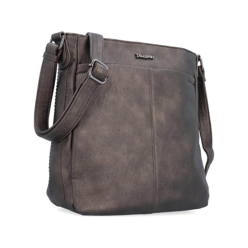 Kabelka ze syntetické kůže crossbody Tangerin šedá 8049 ANT