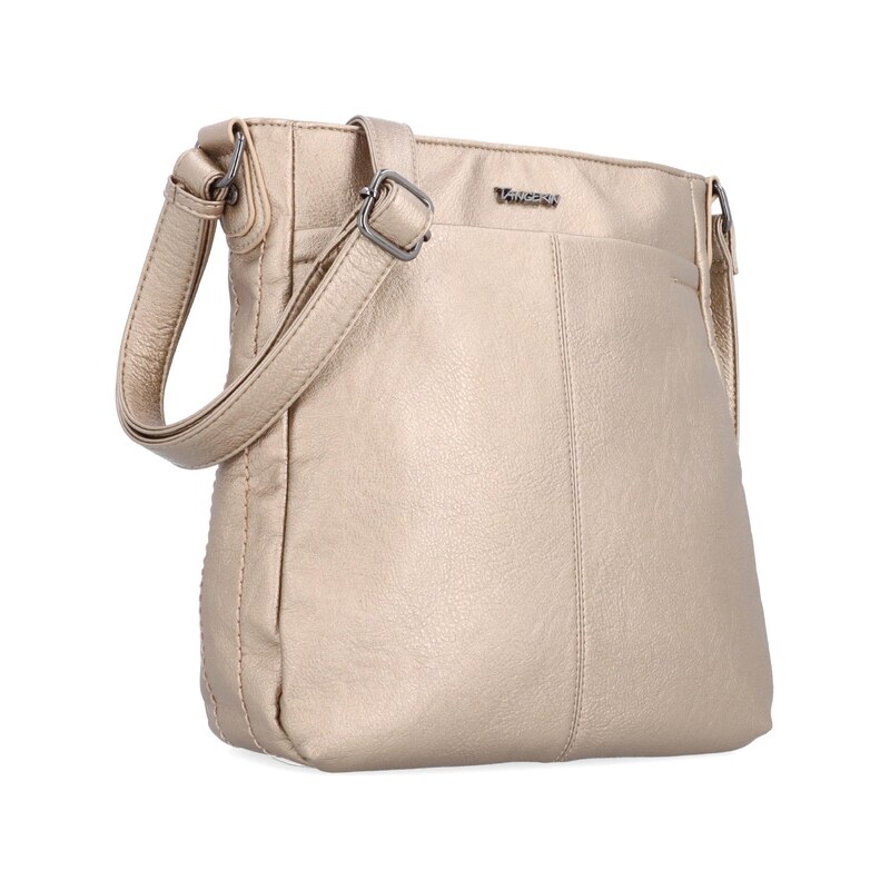 Kabelka ze syntetické kůže crossbody Tangerin Metalická 8049 ZL