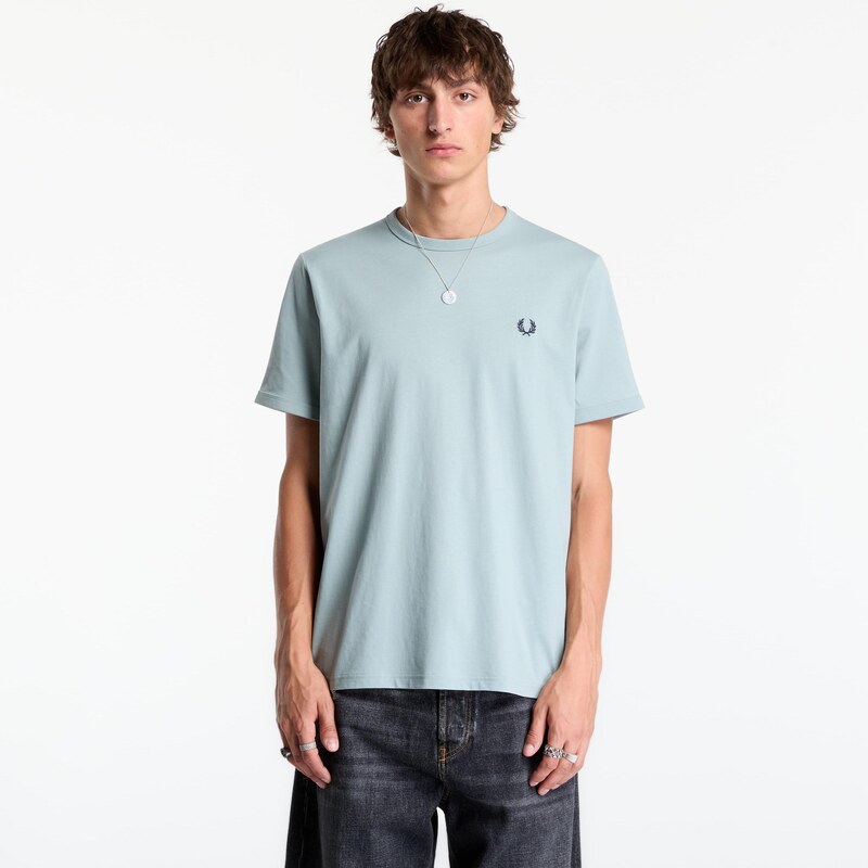 Tričko FRED PERRY Ringer T-shirt Silver Blue S