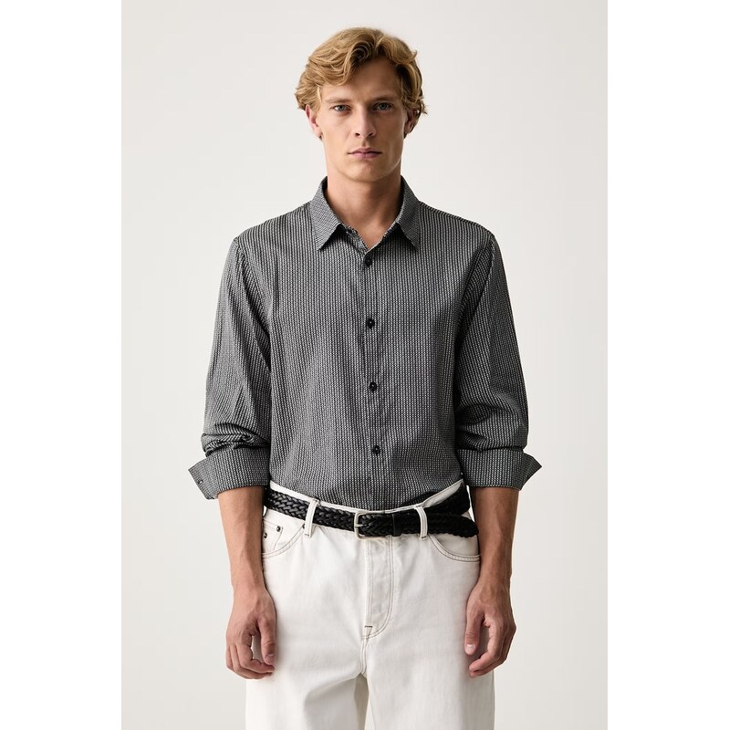 Armani Exchange košile pánská bavlněná
