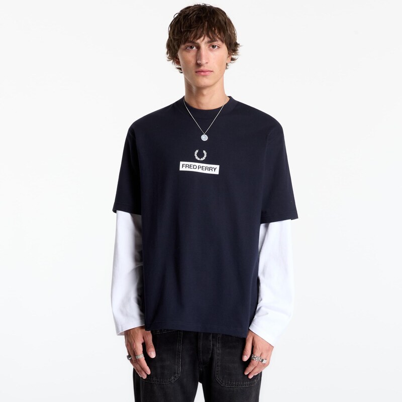 Tričko FRED PERRY Fred Perry Graphic T-shirt Navy L