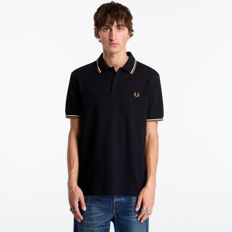 Tričko FRED PERRY Twin Tipped Fred Perry Shirt Black XL
