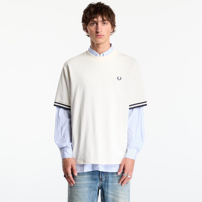 Tričko FRED PERRY Bold Tipped Tshirt Ecru L
