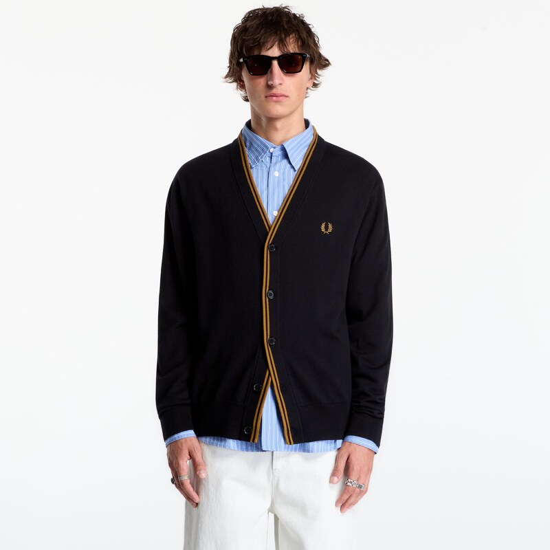 Svetr FRED PERRY Classic Cardigan Black L