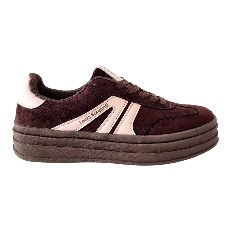 Hnědé tenisky Laura Biagiotti Suede Coffee