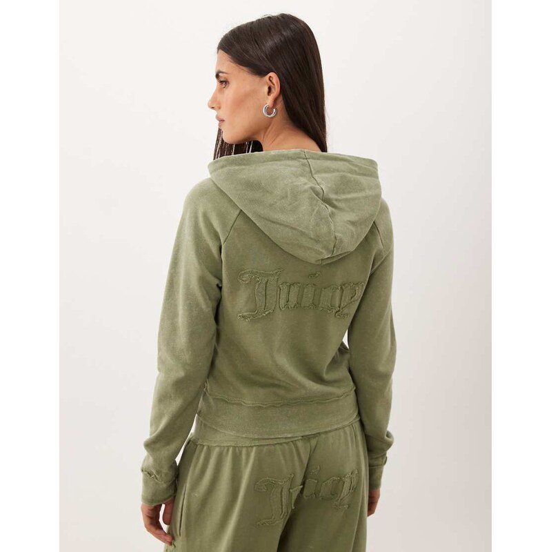 Juicy Couture Madison applique logo zip up hoodie co-ord in