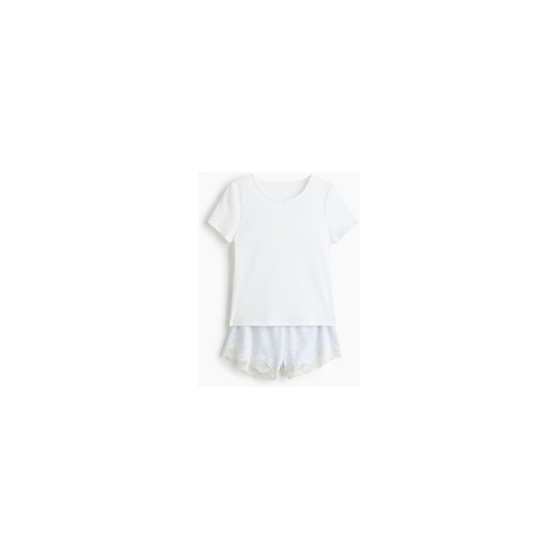 H&M - Pyžamo z bavlněného žerzeje - Ivory