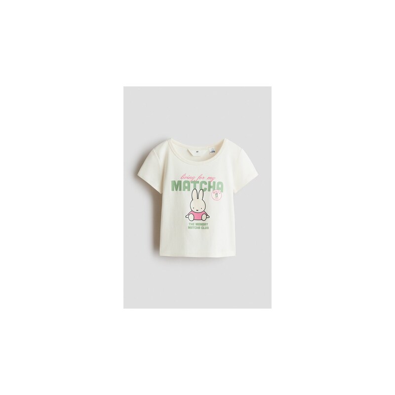 H&M - Bavlněné tričkos tištěným motivem - Cream/Miffy