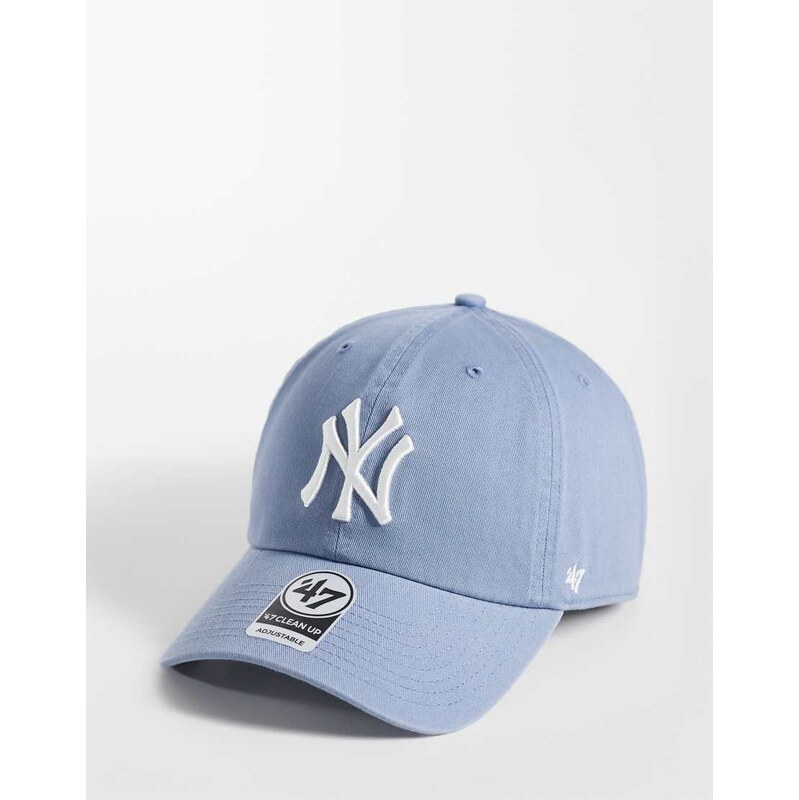 47 Brand NY Yankees womens clean up cap in baby blue