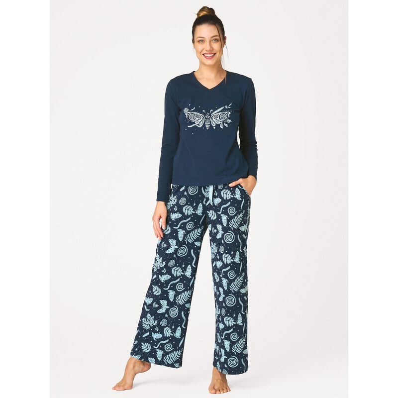 Pyžamo LNS model 22316368 B26 dlouhé rukávy, velikosti S–XL -